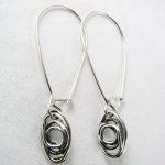 Fused Oval Earrings on Long Wire